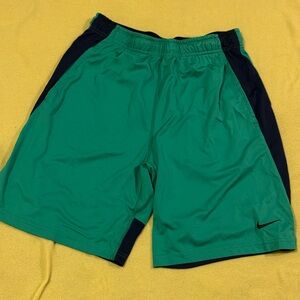 Nike Men's Teal and Navy Athletic Shorts